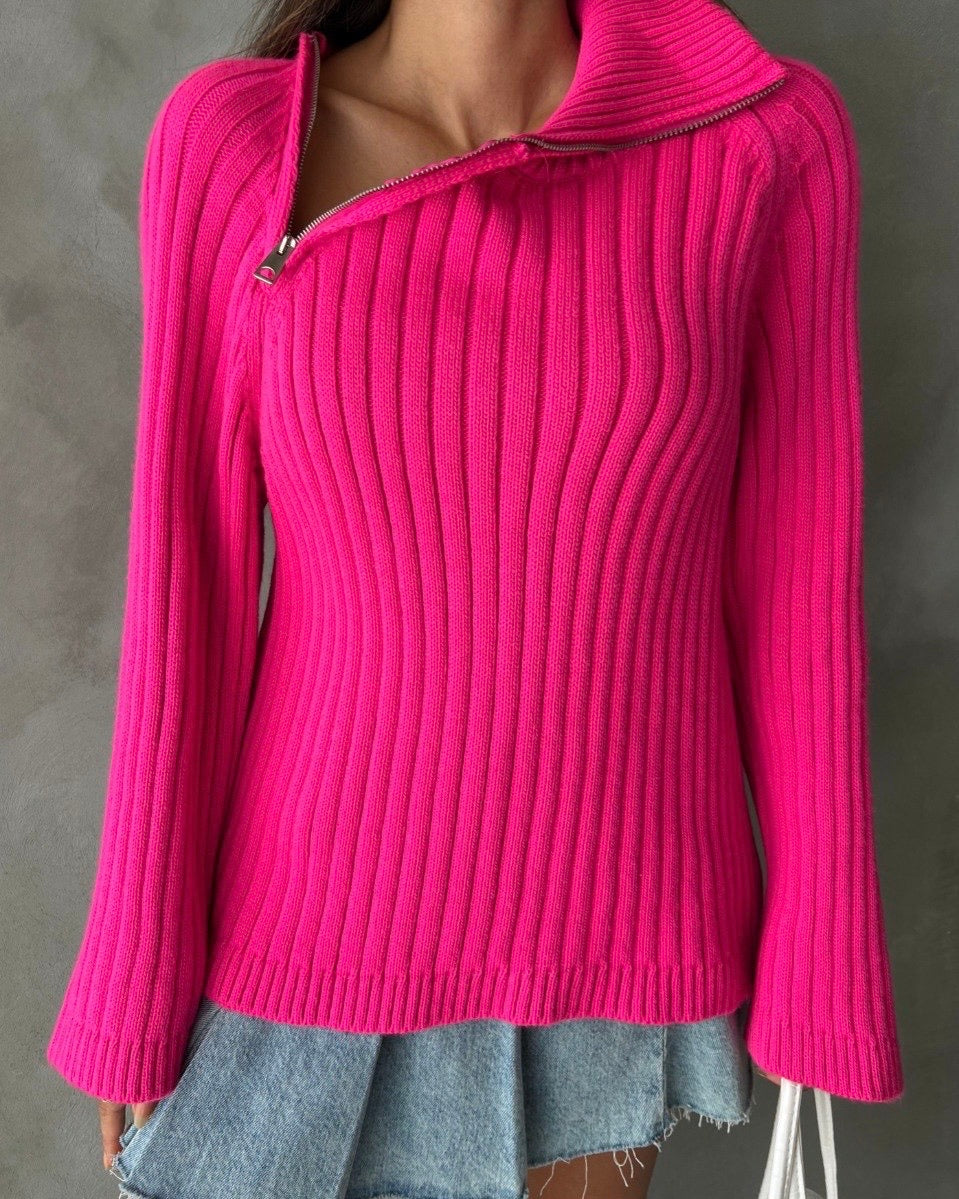 Bright pink blouse