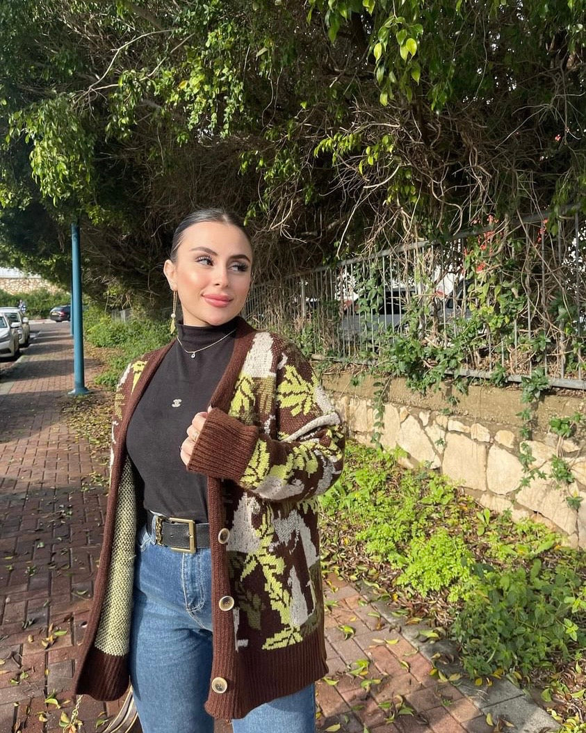 Printed trendy cardigan